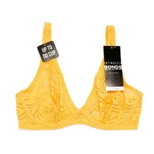 NEW INTIMATELY women's deep v bra in orange